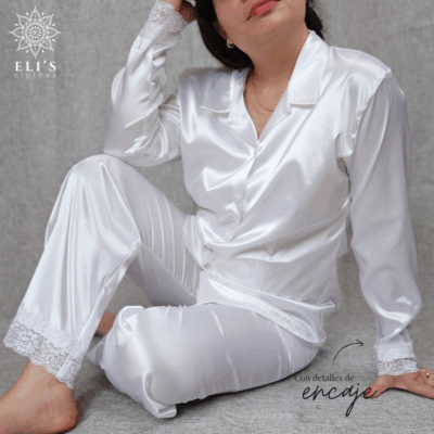 Bride Collection: Blusa De Botones Manga Larga Y Pantalón
