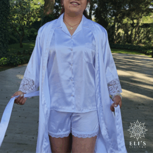 Bride Collection: Camison Con Encaje + Bata Para Novia