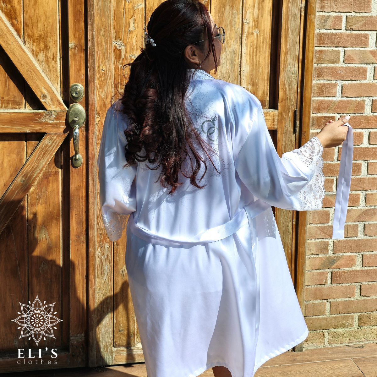 Bride Collection: Camison Con Encaje + Bata Para Novia