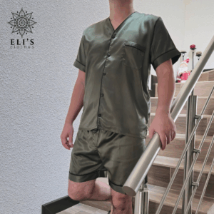 Pijama Camisa De Botones Manga Corta Con Short