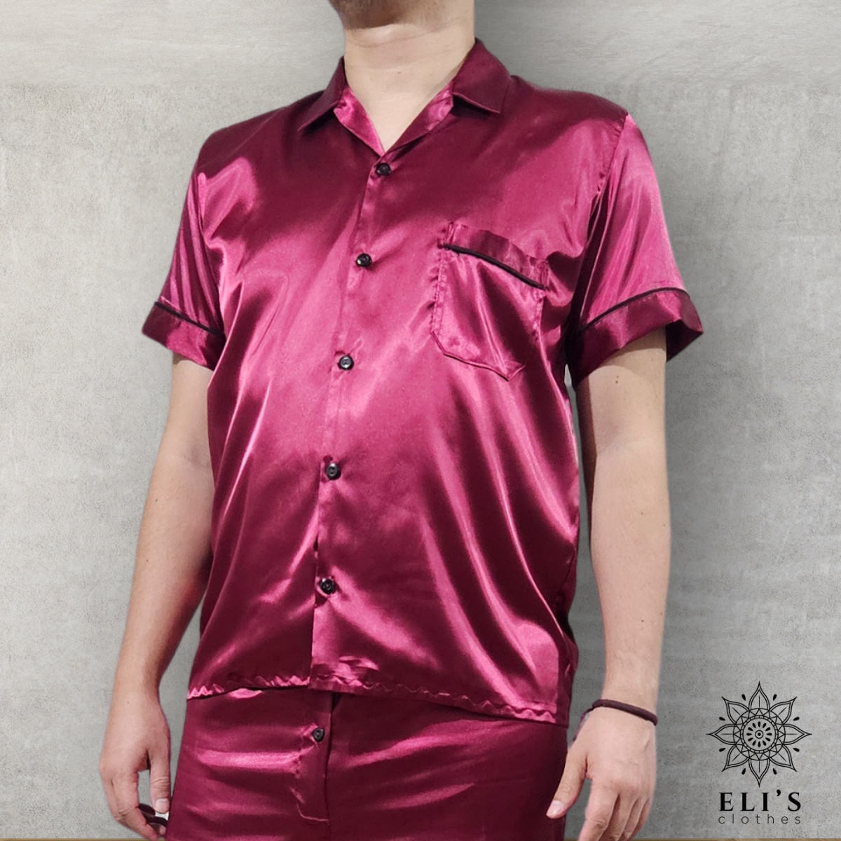 Pijama Camisa De Botones Manga Corta Con Short
