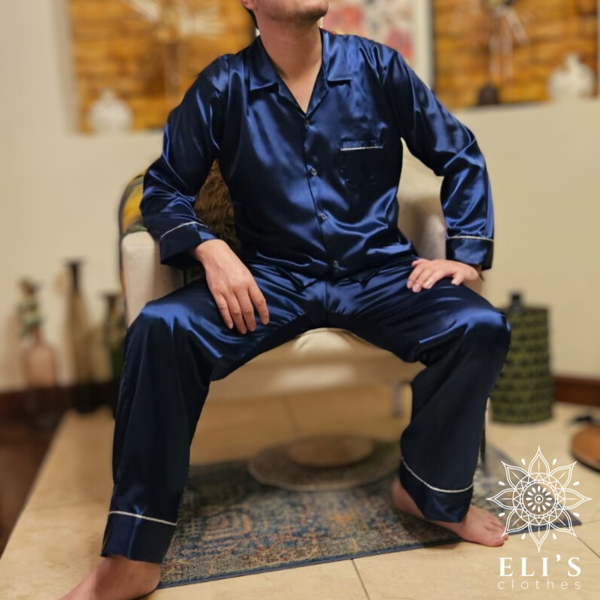 Pijama Camisa De Botones Manga larga Con Pantalón