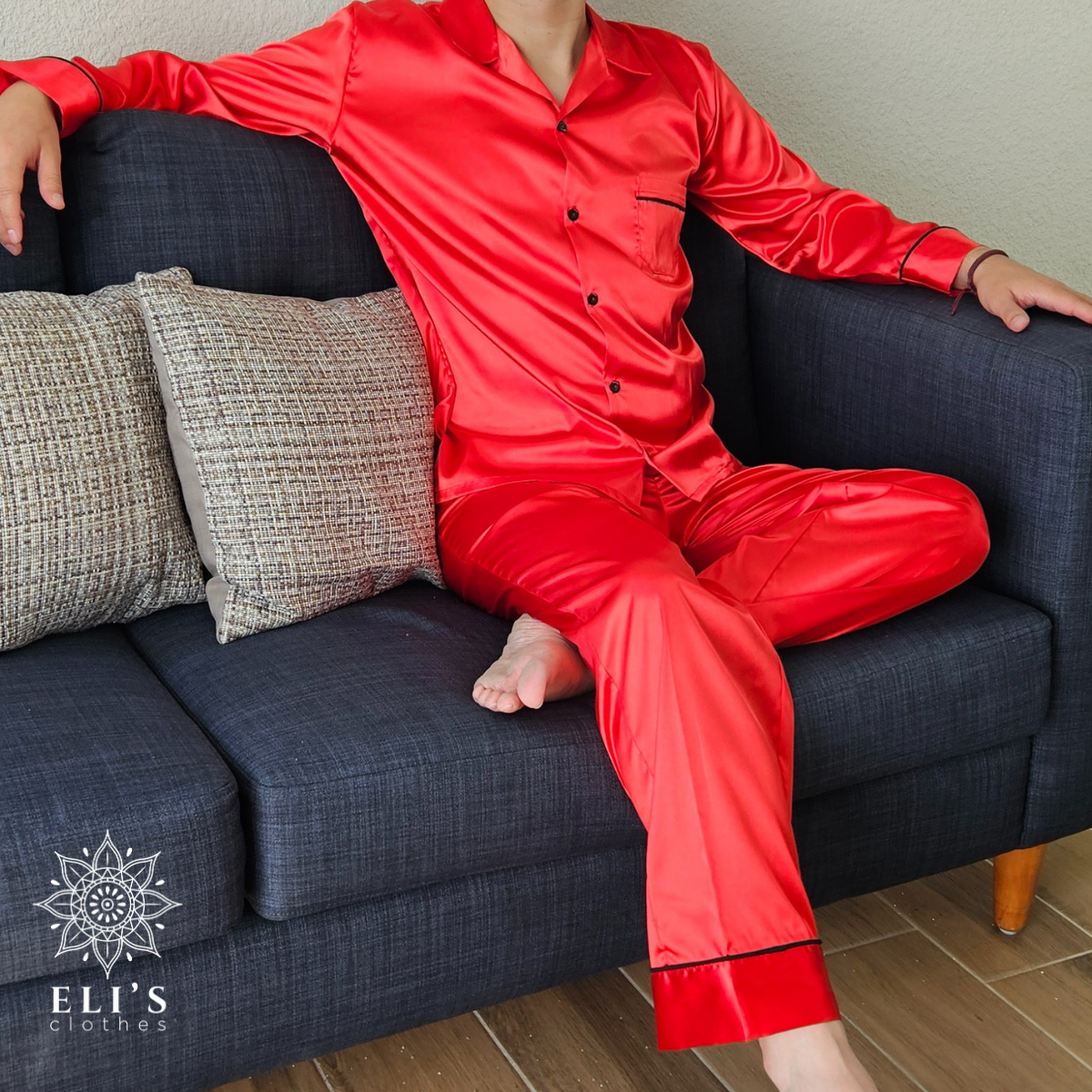 Pijama Camisa De Botones Manga larga Con Pantalón